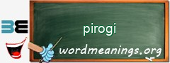 WordMeaning blackboard for pirogi